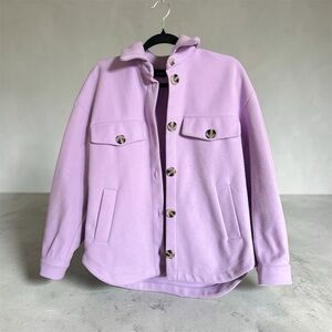 Lavender Button-Up Women's Jacket